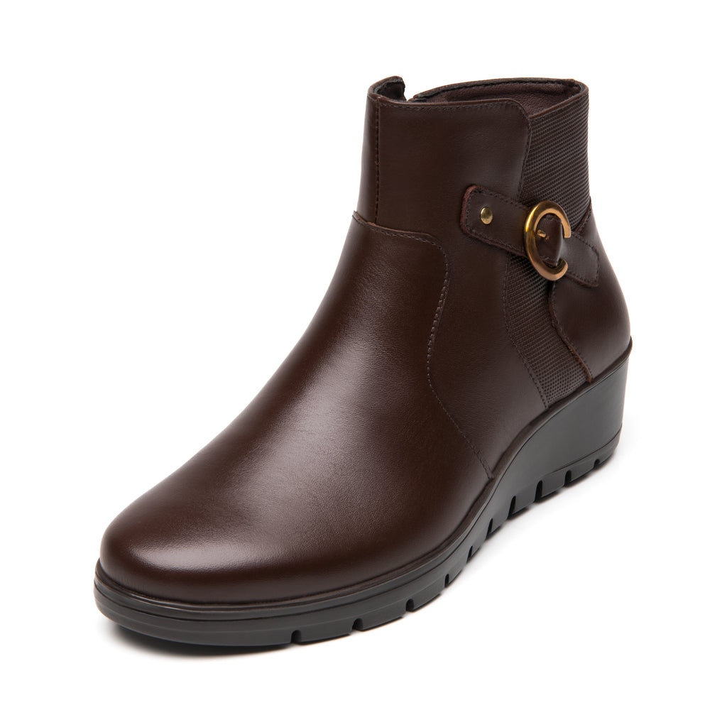 BOTIN CASUAL DAMA FLEXI 104834 MADERA