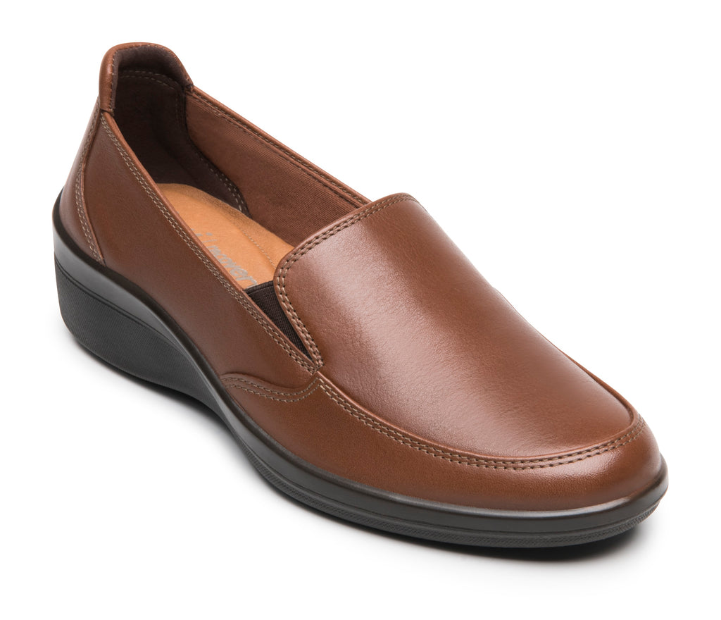 MOCASIN CONFORT DAMA FLEXI 142302 CAFE