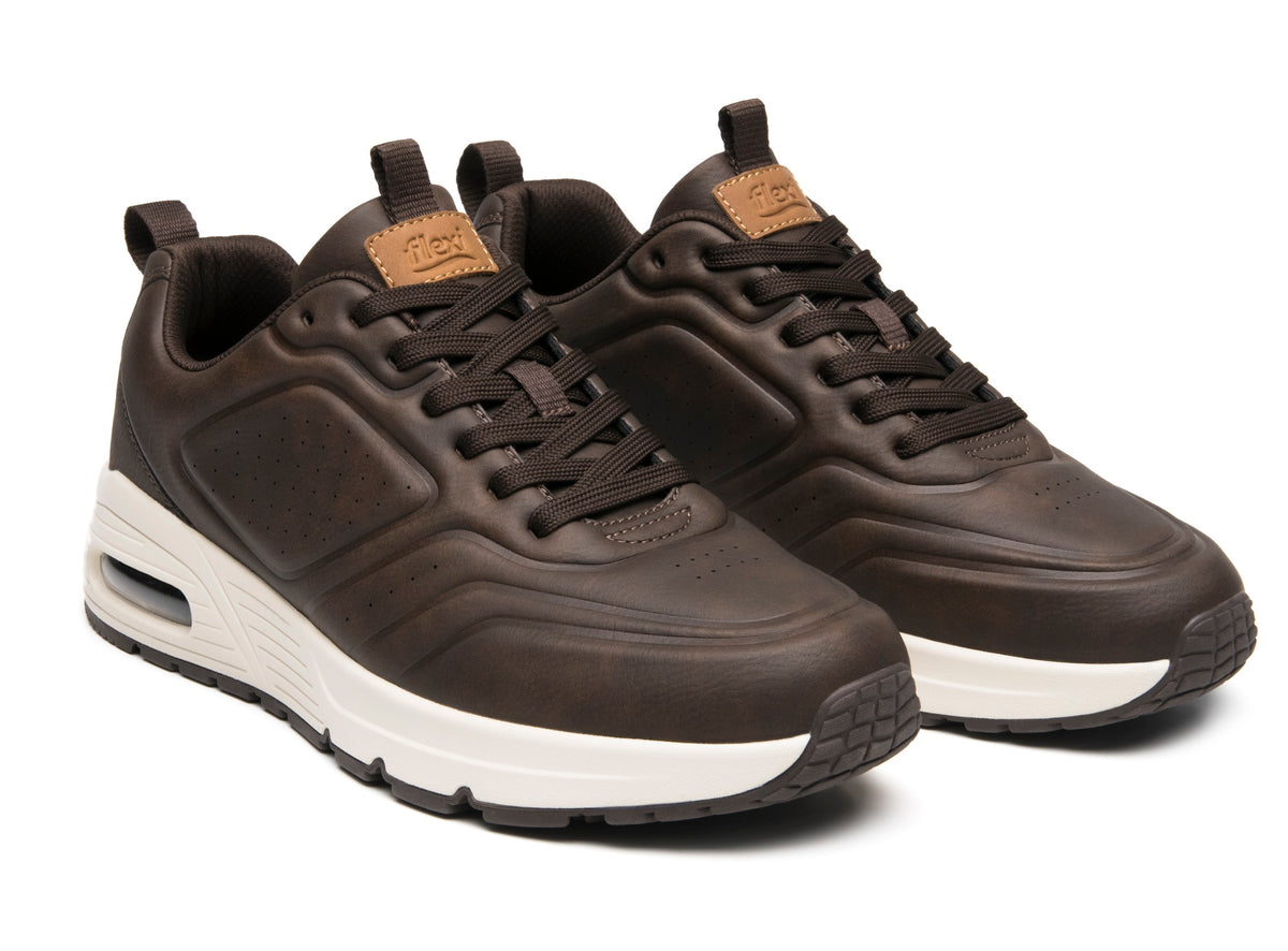 TENIS CASUAL CABALLERO FLEXI 422403 CHOCOLATE
