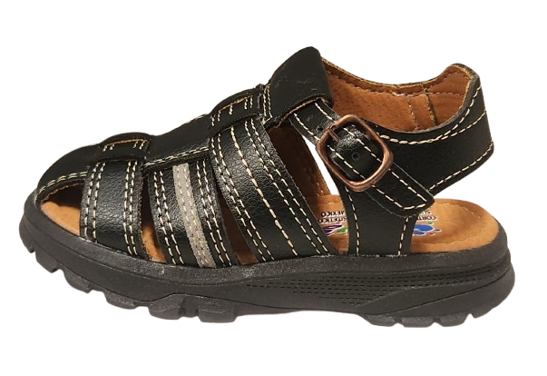 SANDALIA NIÑO ABYS 1020 NEGRO