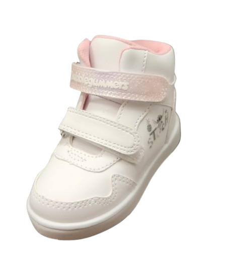TENIS ESCOLAR BUBBLE GUMMERS BRASILIA BLANCO/ROSA