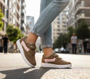 TENIS URBANO JANLO 6092 MOKA/ROSA