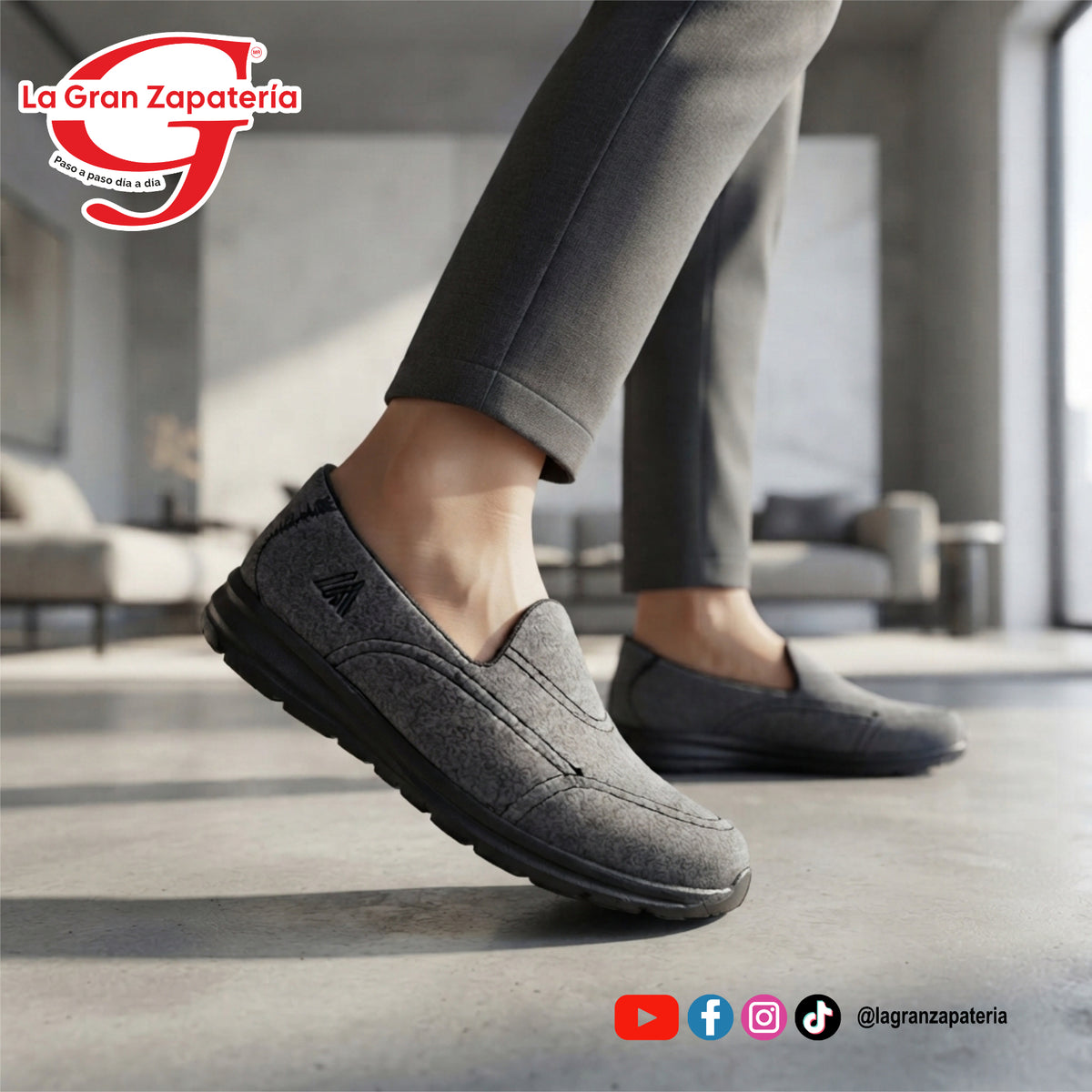 TENIS DE DESCANSO ALTERNO 2019 OXFORD NEGRO