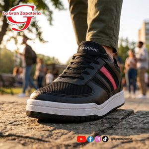 TENIS URBANO KARUSHI R720 NEG/ROJ