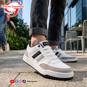 TENIS URBANO KARUSHI 720 BCO/GRI/NEG