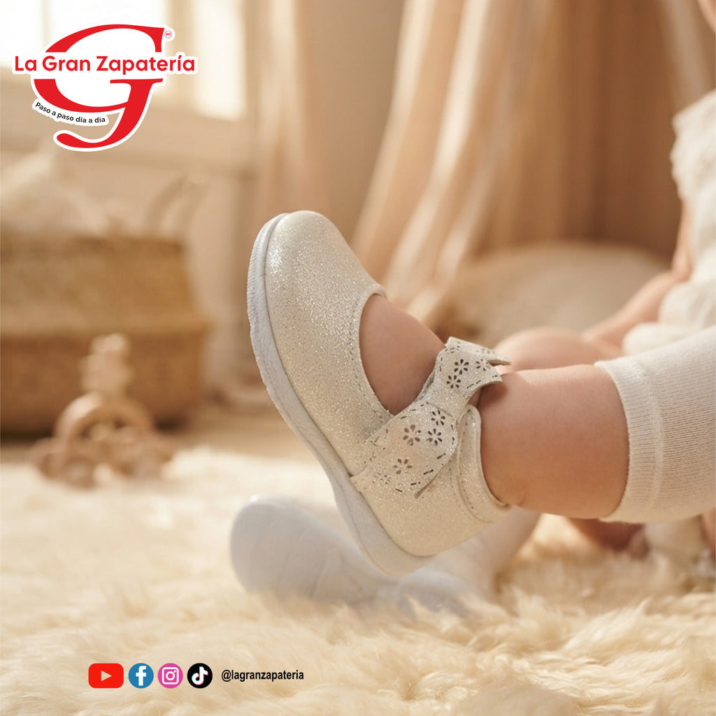 ZAPATO VESTIR BEBE PEKE KIDS 16960 PLATA