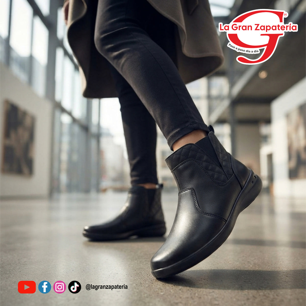 BOTIN CASUAL DAMA FLEXI 48310 NEGRO