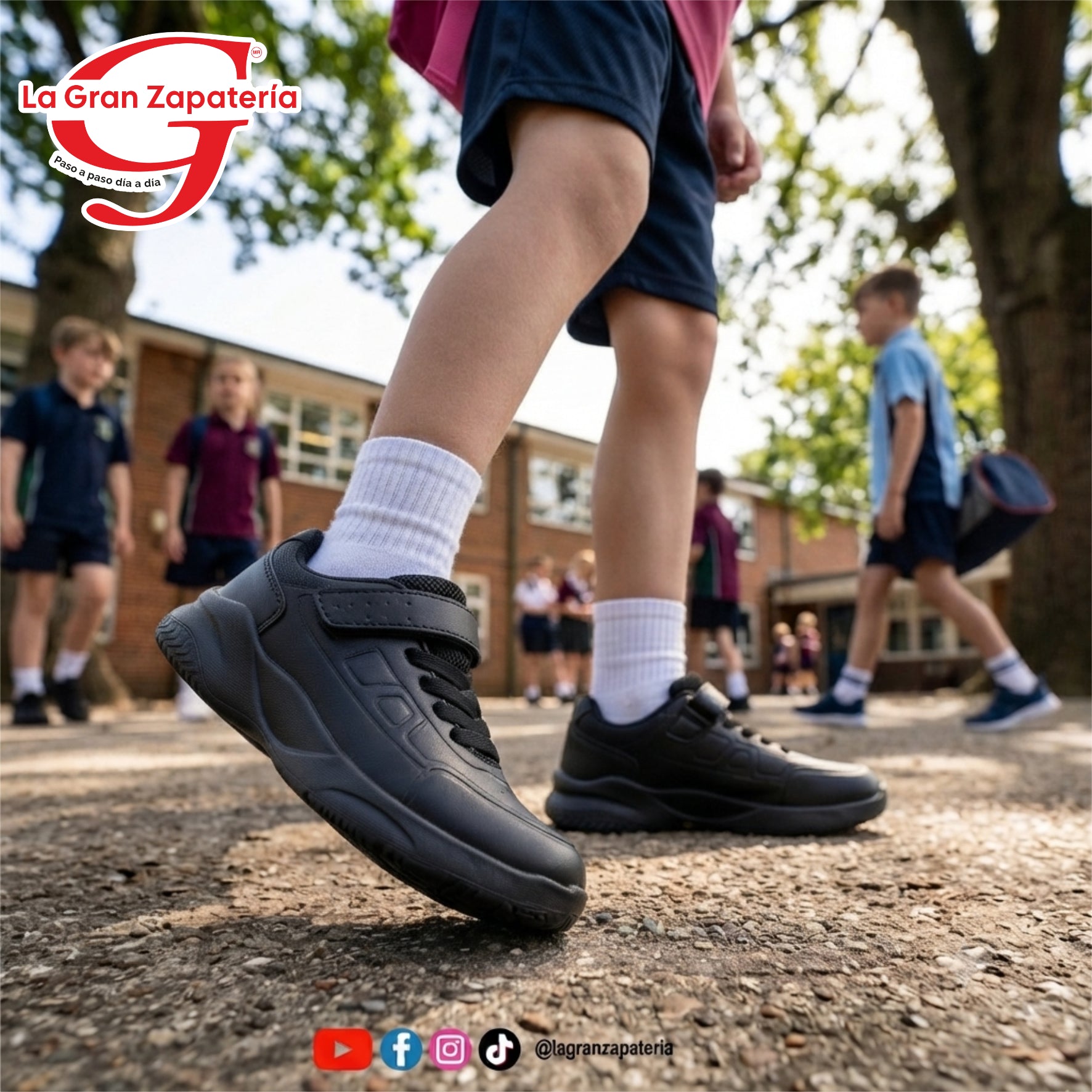 TENIS ESCOLAR FLEXI 424502 BLACK