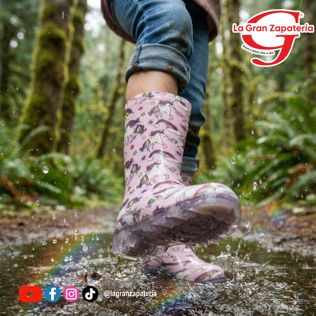BOTA DE LLUVIA HOPE PULGARCITO UNICORNIO
