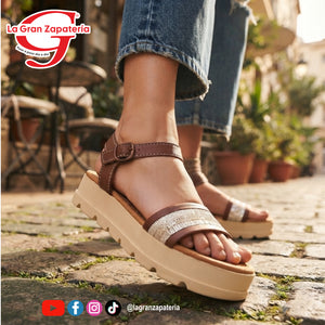 SANDALIA JUIVENIL ABYS 6045 TAN