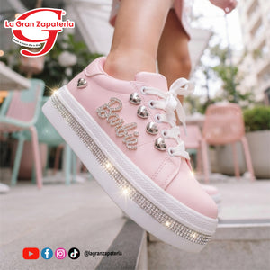 TENIS CASUAL LADY ANACLETA 8169 ROSA