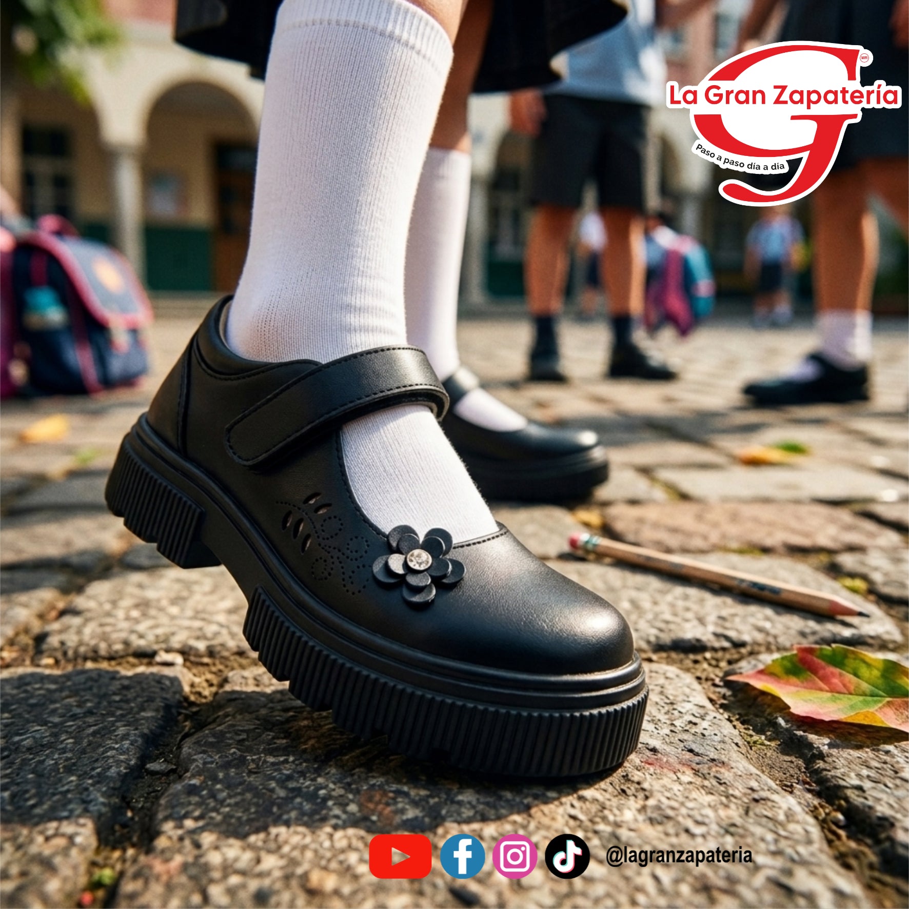 CALZADO ESCOLAR YONDEER 2403-004 NEGRO