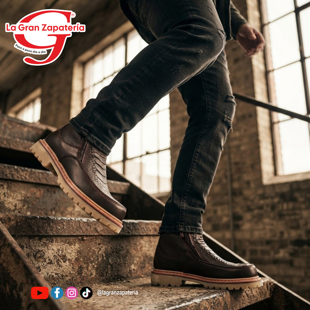 BOTA DE TRABAJO PMA 573 CAFE/AVESTRUZ