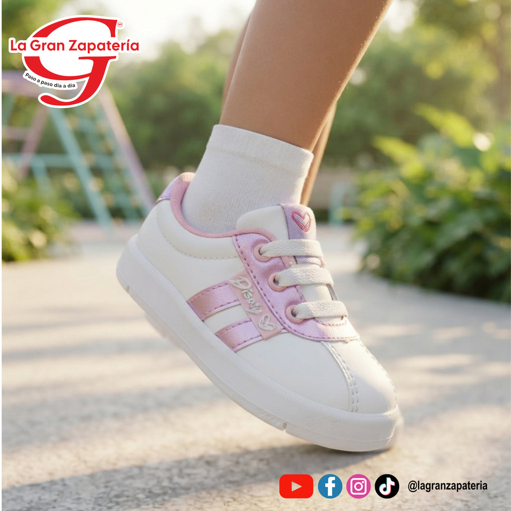 TENIS CASUAL NIÑA DIFOSY VAL BLANCO LILA