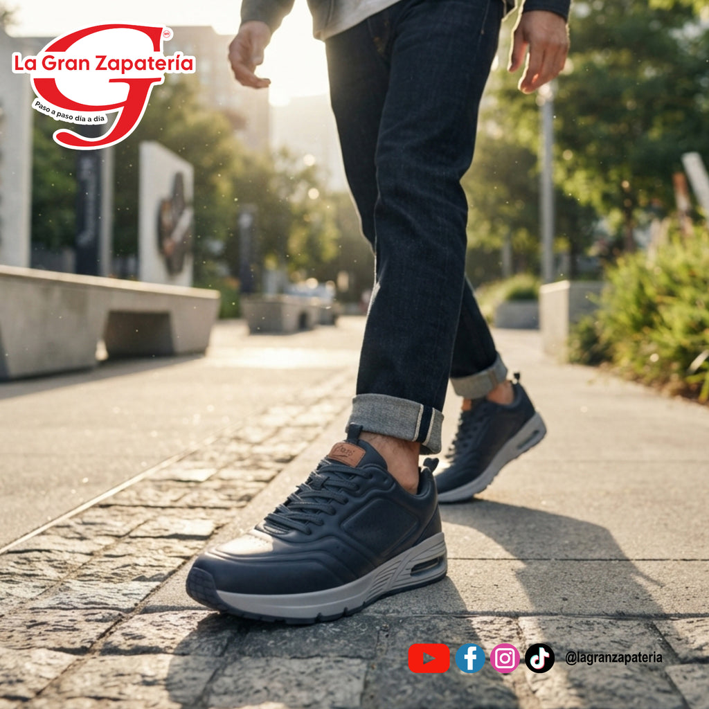 TENIS CASUAL CABALLERO FLEXI 422403 MARINO