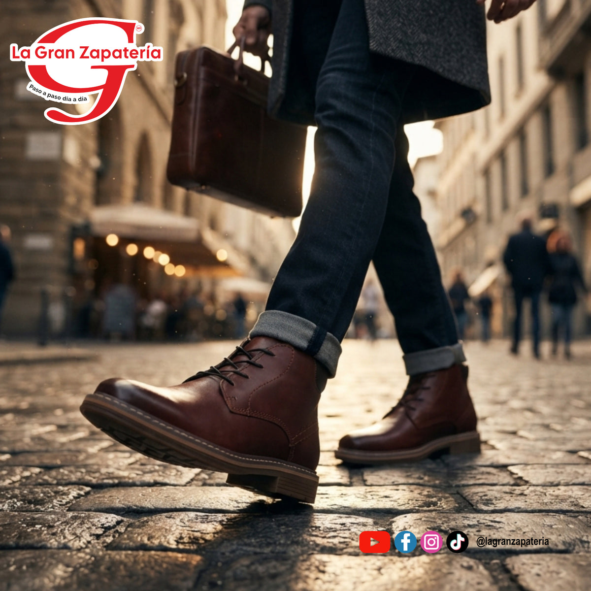 BOTIN CASUAL CABALLERO FLEXI 425304 BRANDY