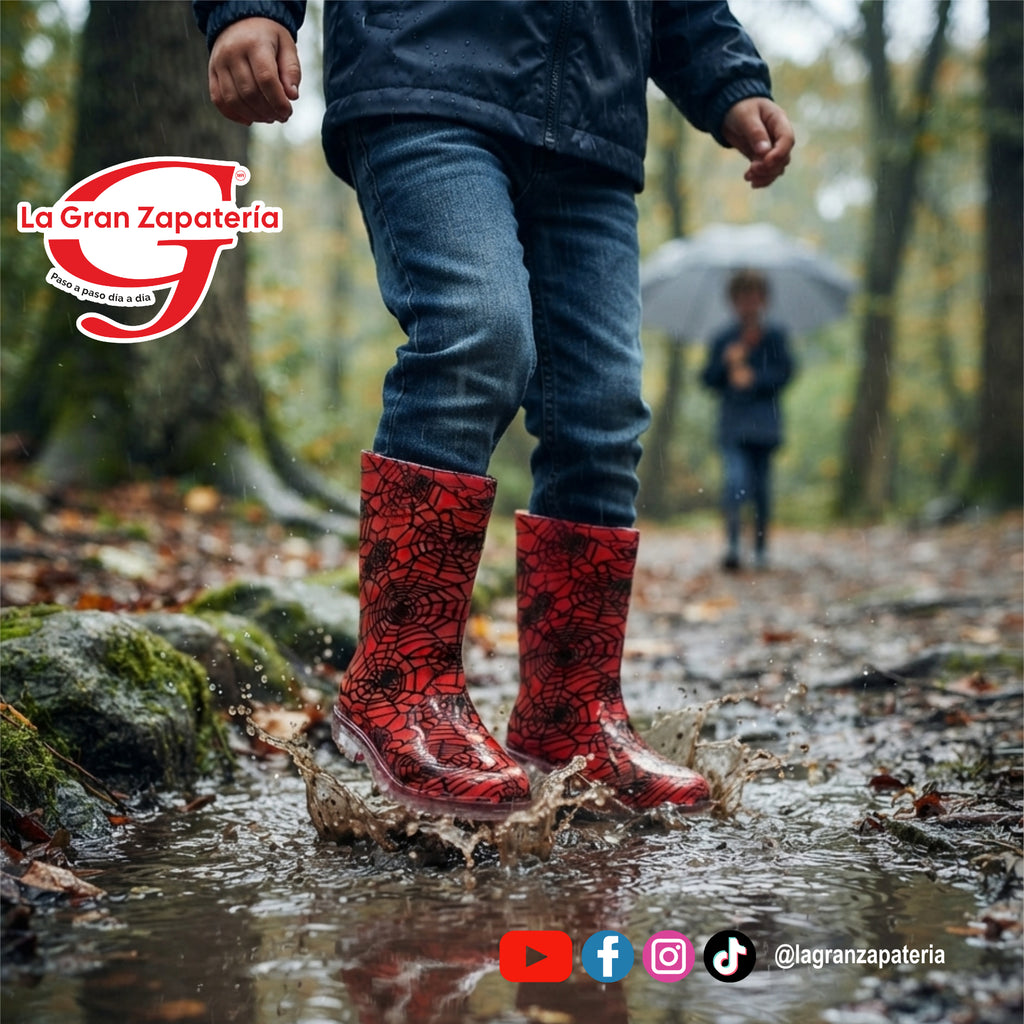 BOTA DE LLUVIA HOPE PULGARCITO ARA/ROJ
