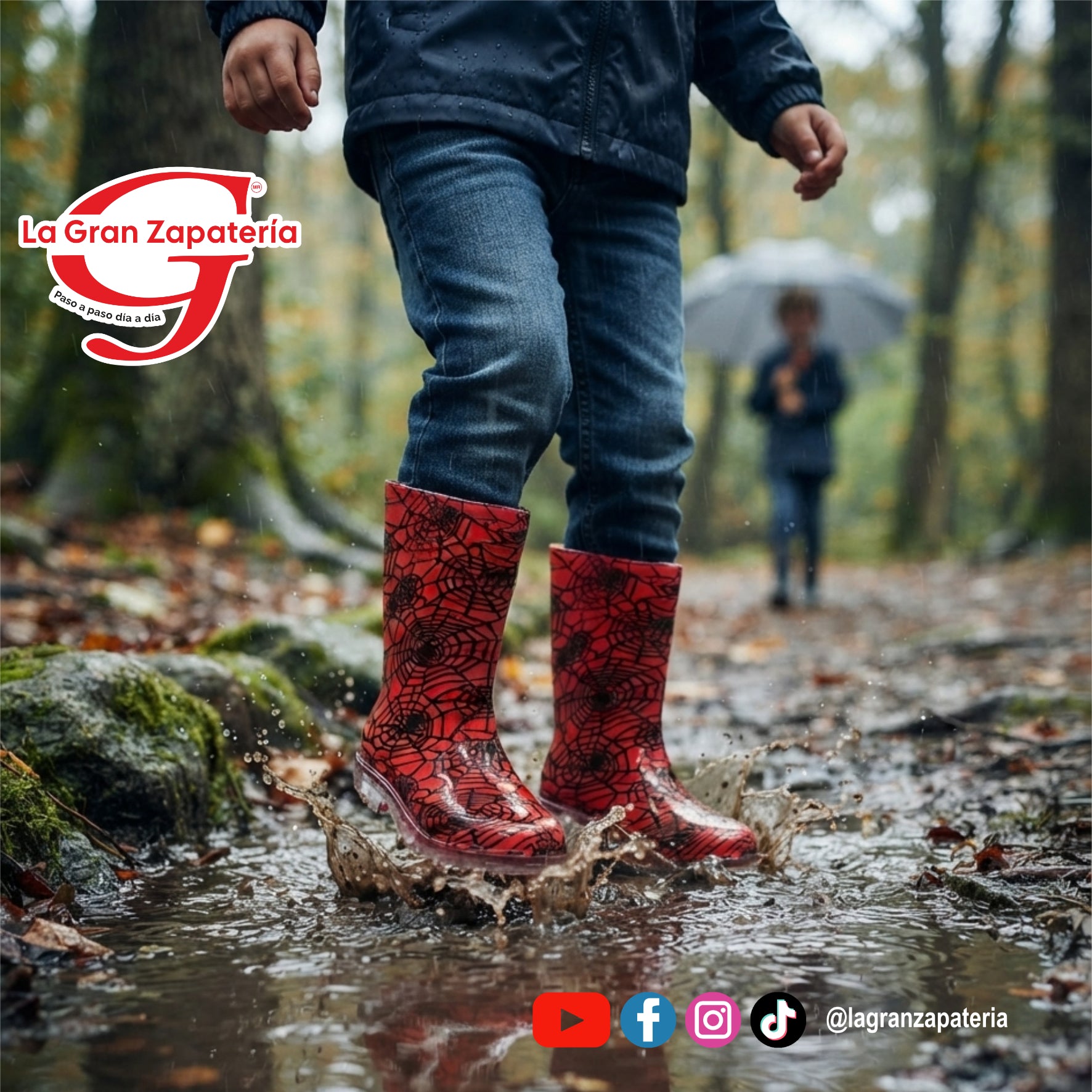 BOTA DE LLUVIA HOPE PULGARCITO ARA/ROJ