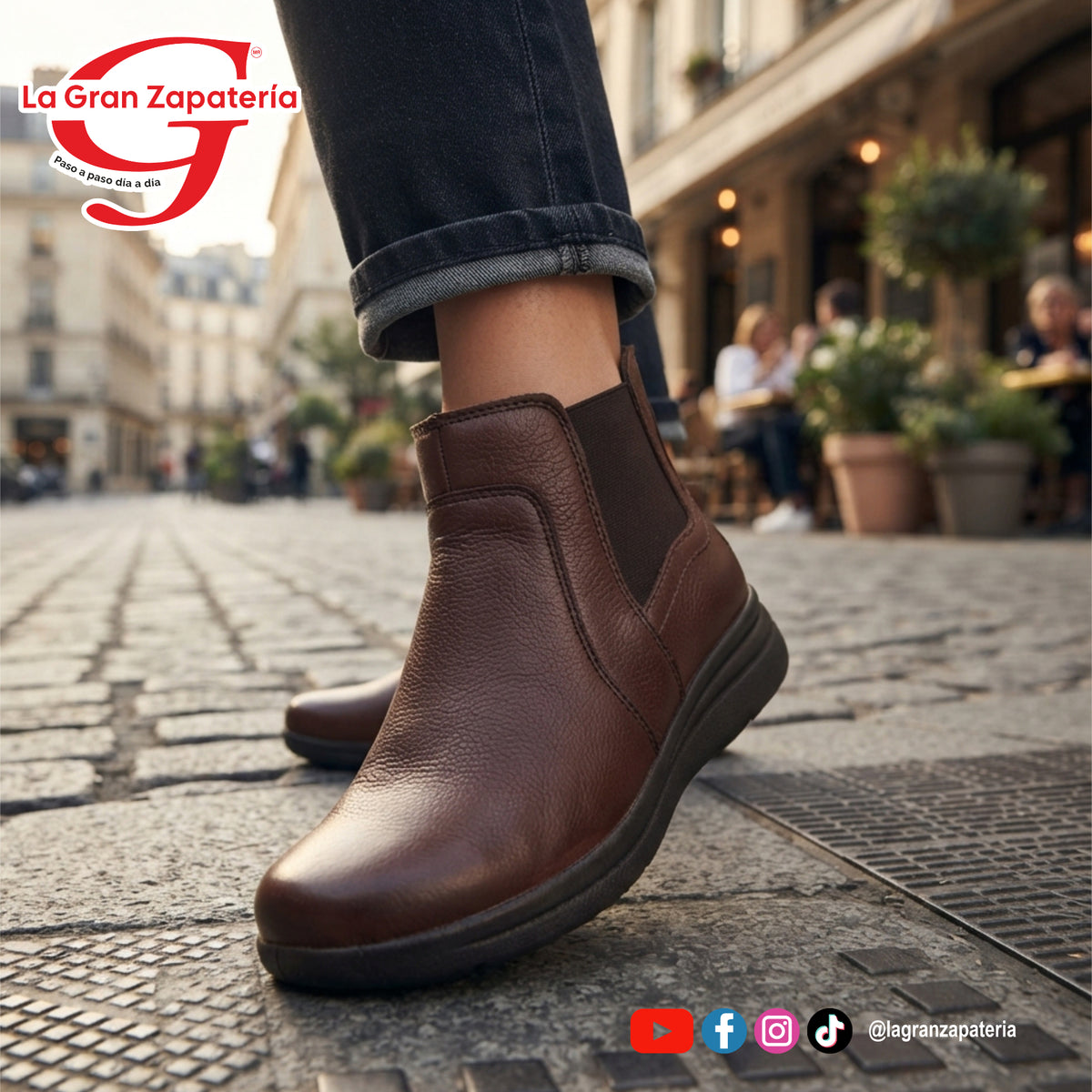 BOTIN CASUAL DAMA FLEXI 102016 CAFE