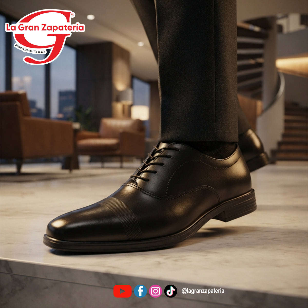 ZAPATO CASUAL CABALLERO FLEXI 406411 NEGRO