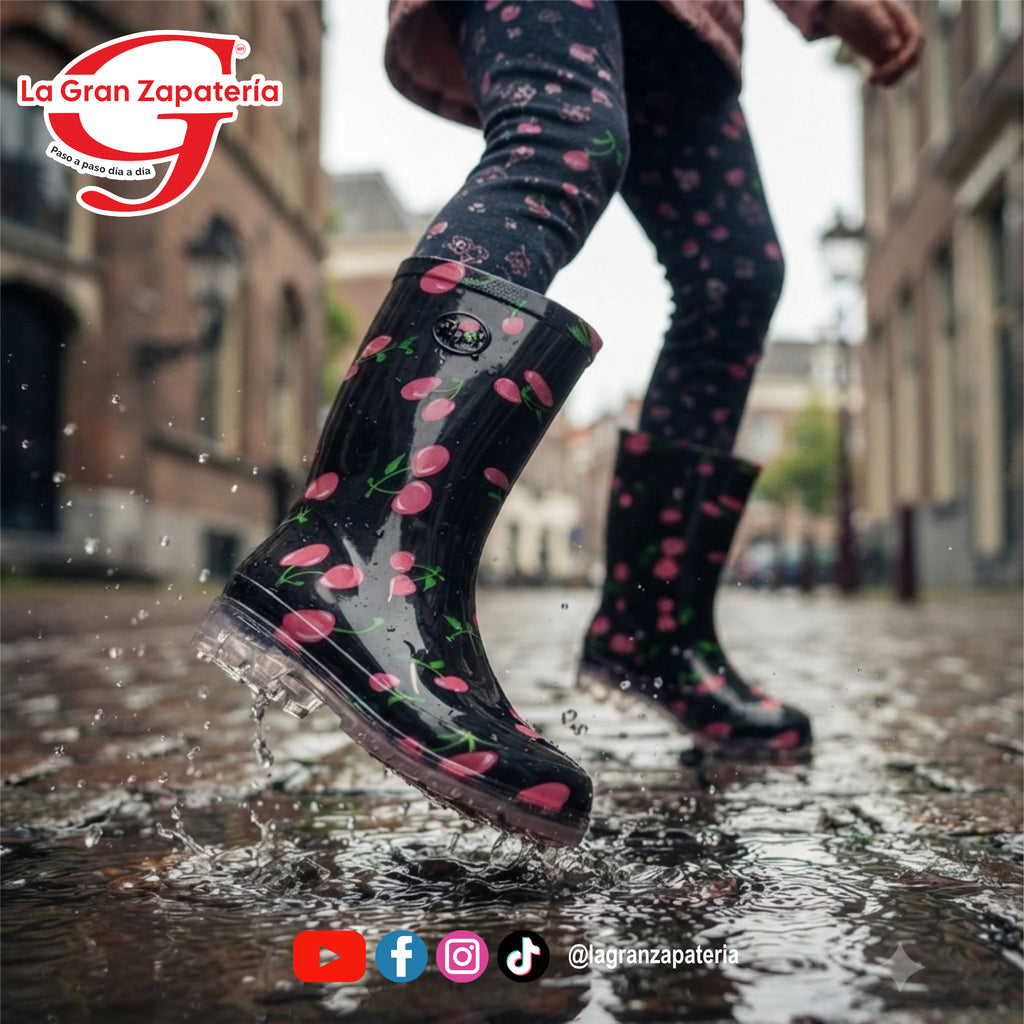 BOTA DE LLUVIA HOPE PULGARCITO CEREZAS