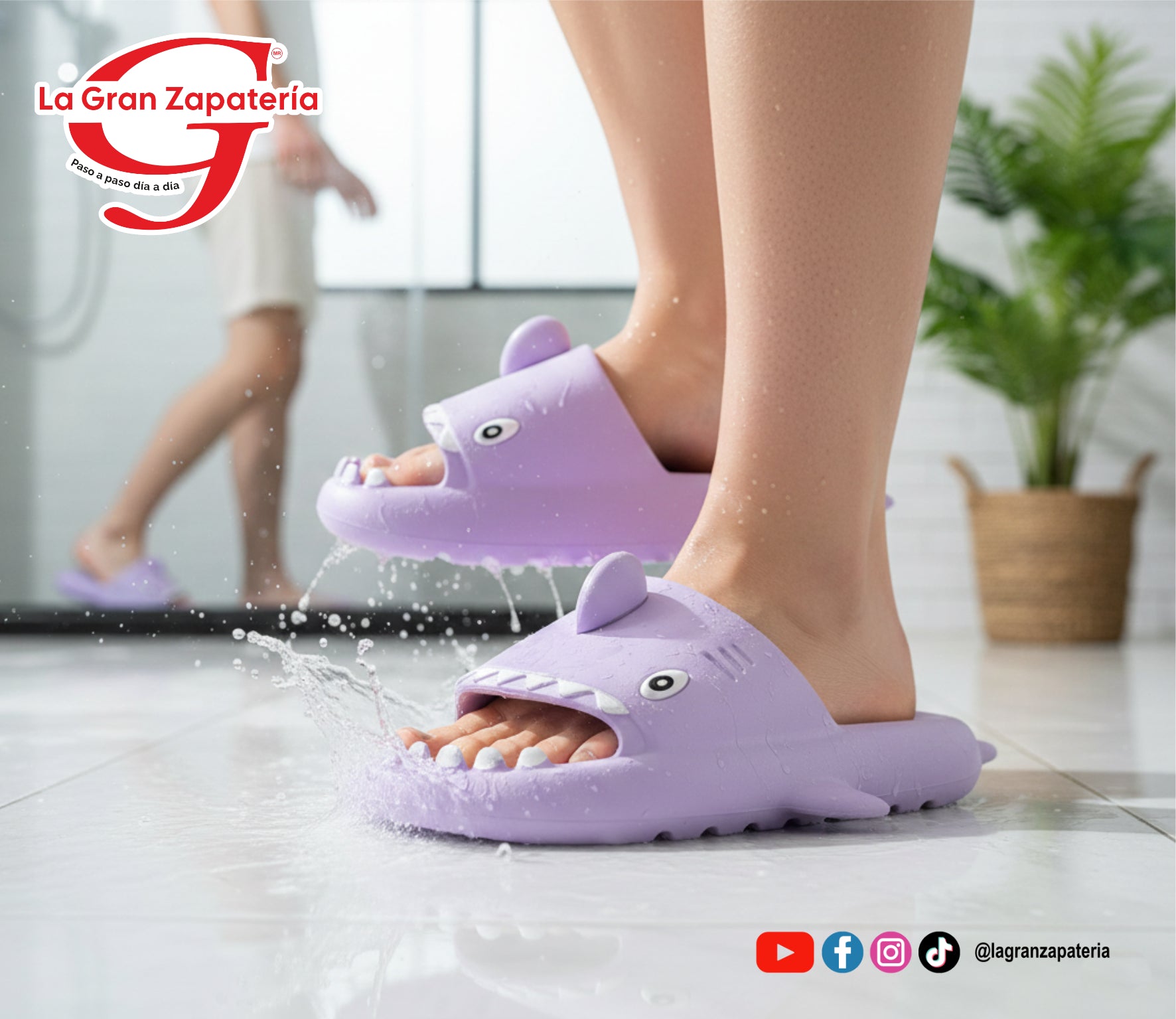 SANDALIA DE BAÑO AQUA MODA U829 LILA