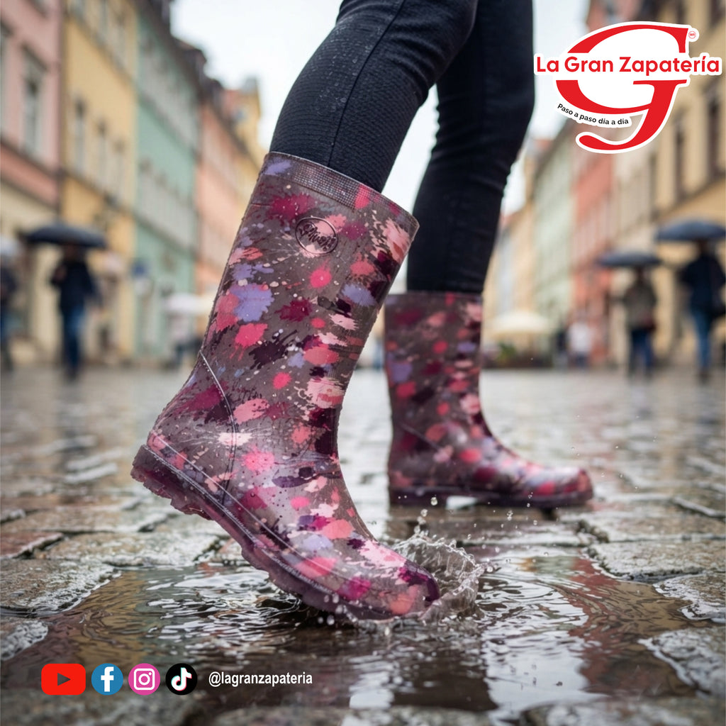 BOTA DE LLUVIA HOPE PULGARCITO MANCHAS