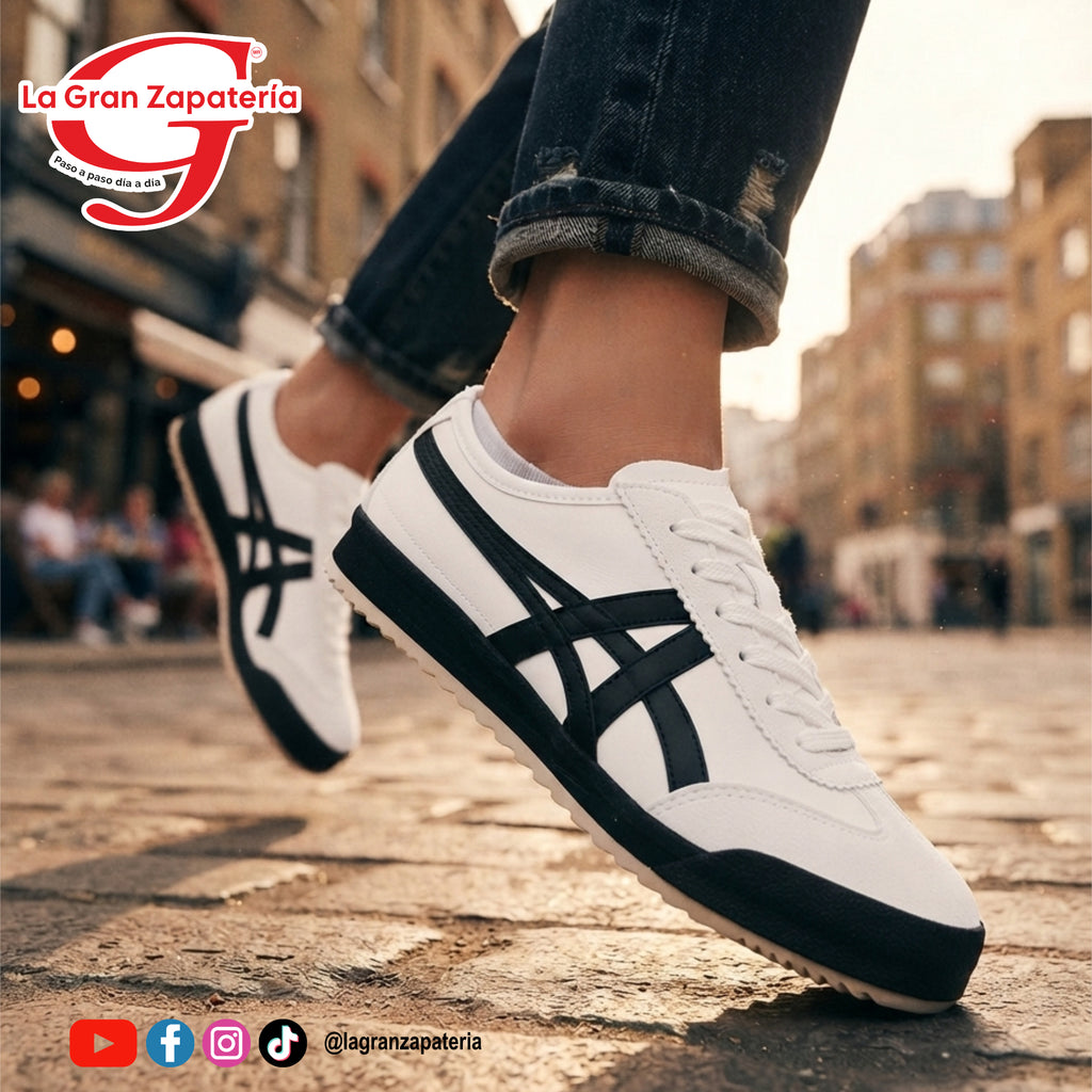 TENIS URBANO COILETT 90381 BLANCO/NEGRO