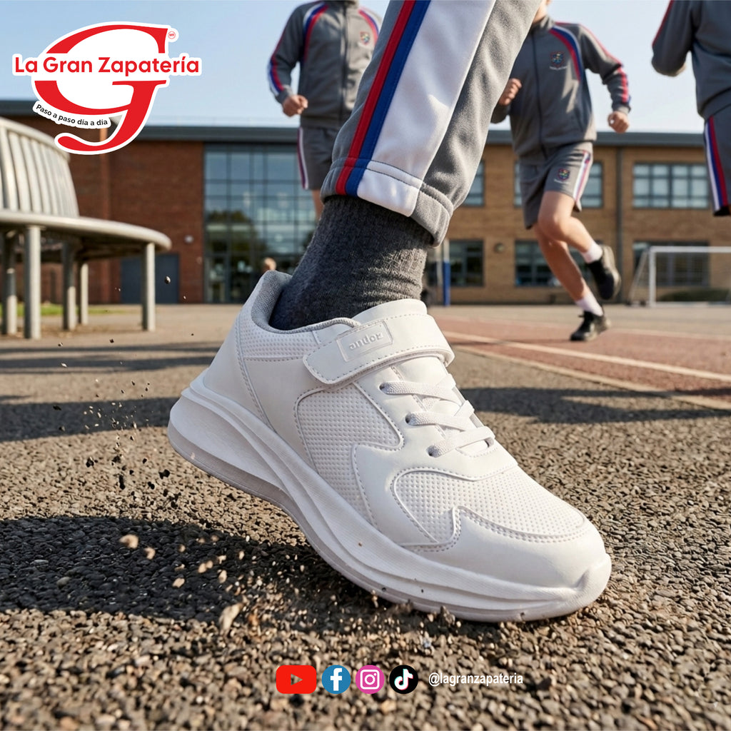 TENIS ESCOLAR AUDAZ 209103-B BLANCO