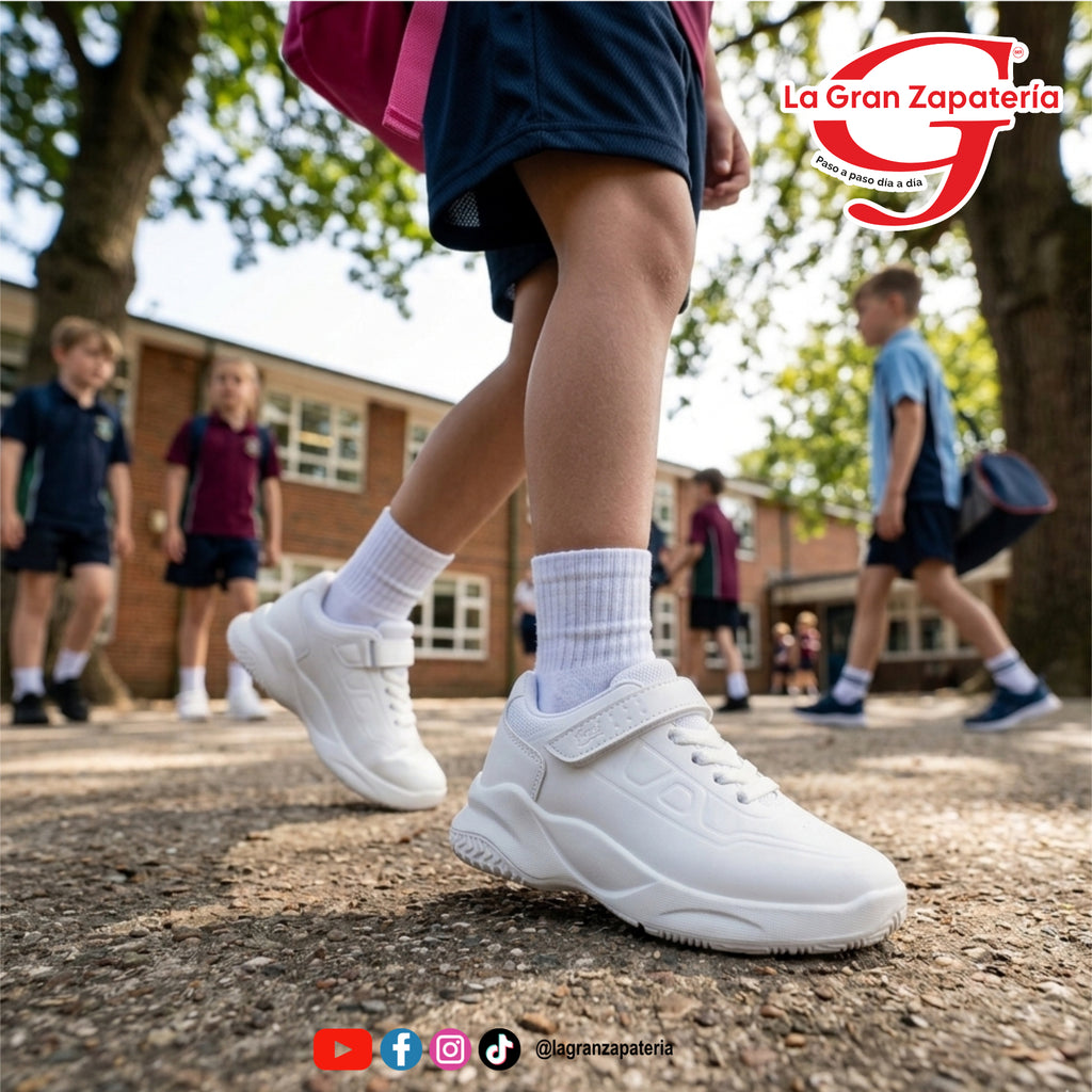 TENIS ESCOLAR FLEXI 424502 BLANCO