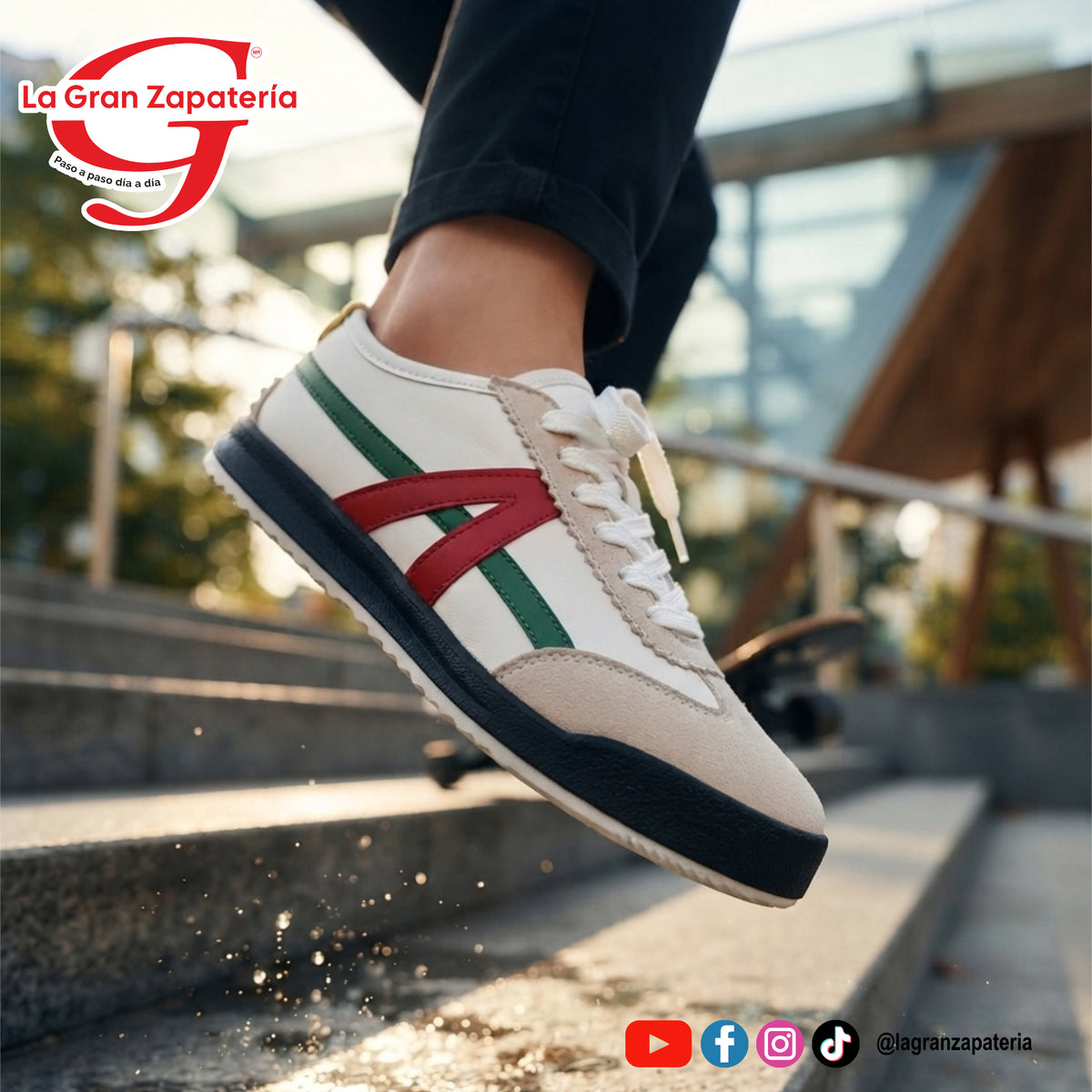 TENIS URBANO COILETT 90381 BLA/VDE/ROJ
