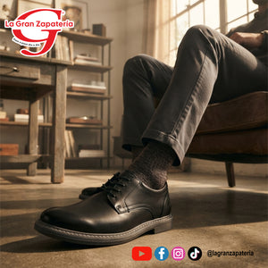ZAPATO CASUAL CABALLERO FLEXI 425301 NEGRO