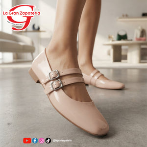BALERINA DAMA MIRLO 950 CHAROL NEGRO/NEUTRO