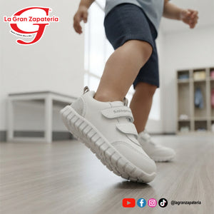 TENIS ESCOLAR BUBBLE GUMMERS TRAPECIO BLANCO