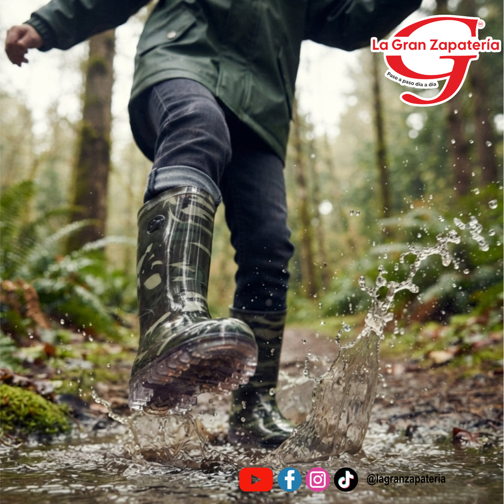 BOTA DE LLUVIA HOPE PULGARCITO MILITAR
