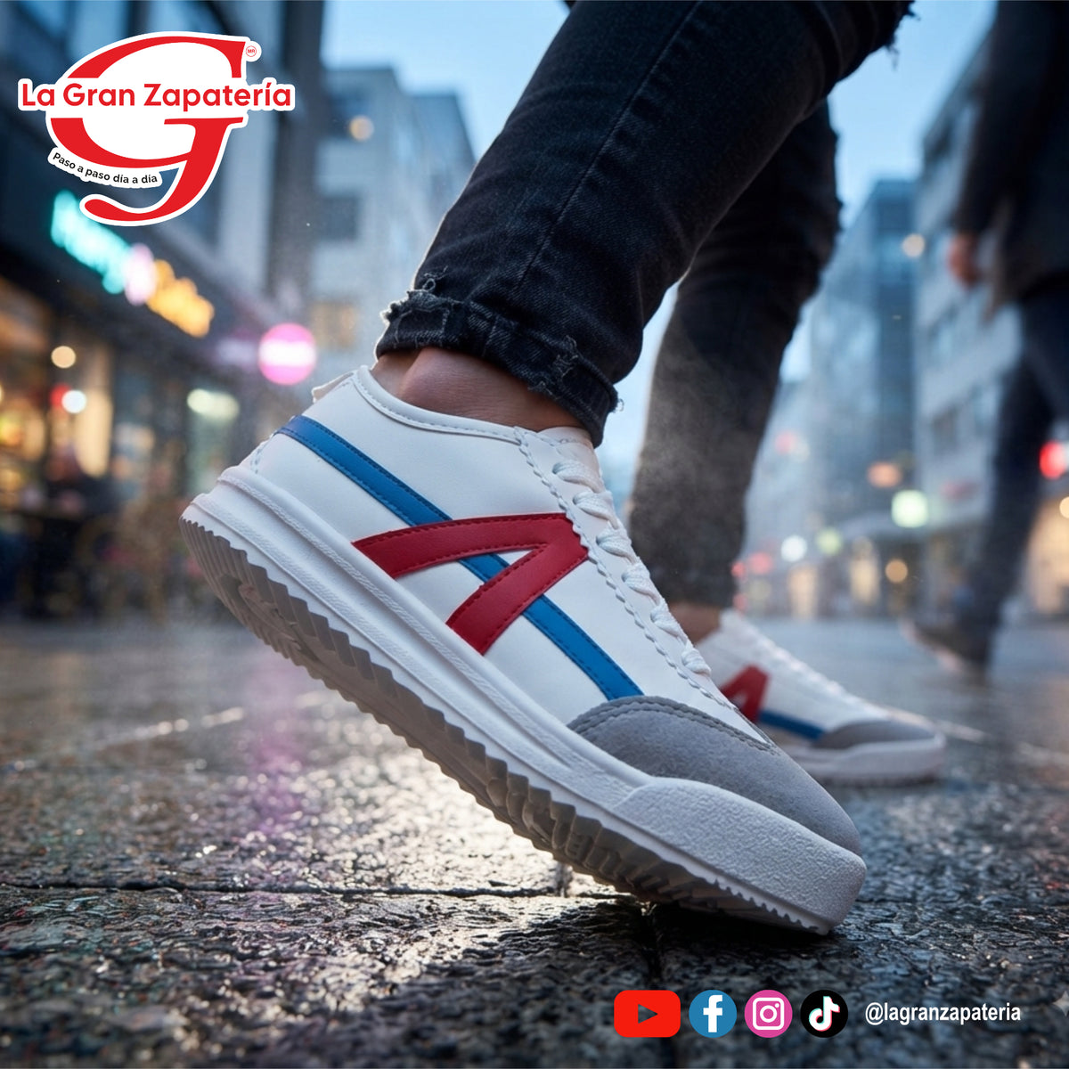TENIS URBANO COILETT 90381 BCO/ROJ/REY