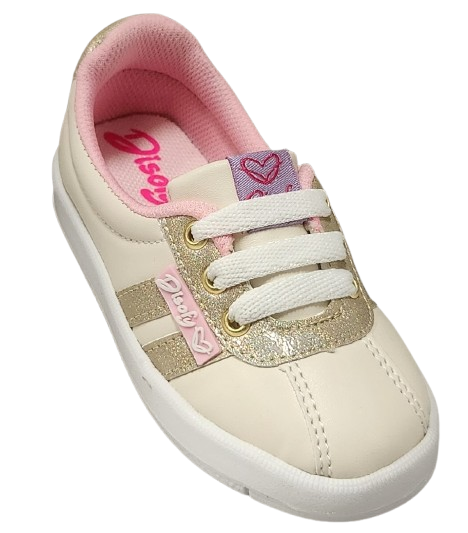 TENIS CASUAL NIÑA DISOFY LATTE ORO