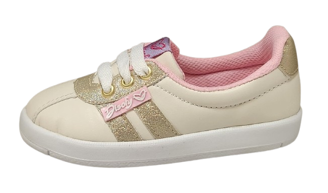 TENIS CASUAL NIÑA DISOFY LATTE ORO