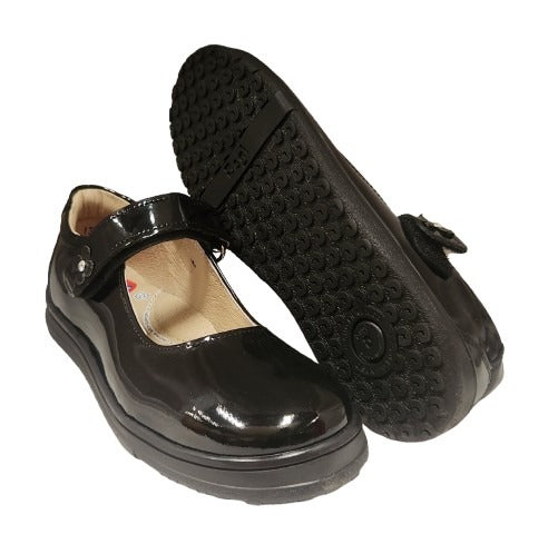 CALZADO ESCOLAR DOGI 1303 CHAROL NEGRO