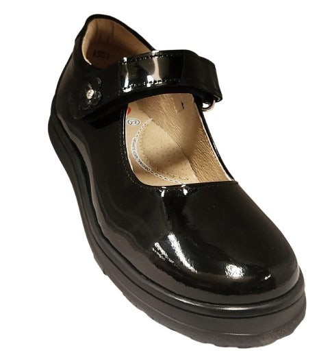 CALZADO ESCOLAR DOGI 1303 CHAROL NEGRO