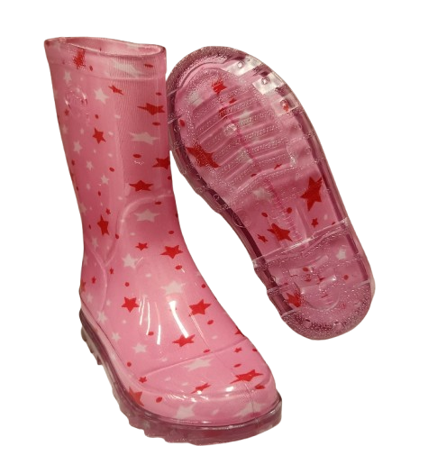 BOTA DE LLUVIA HOPE PULGARCITO ESTRELLAS ROJAS