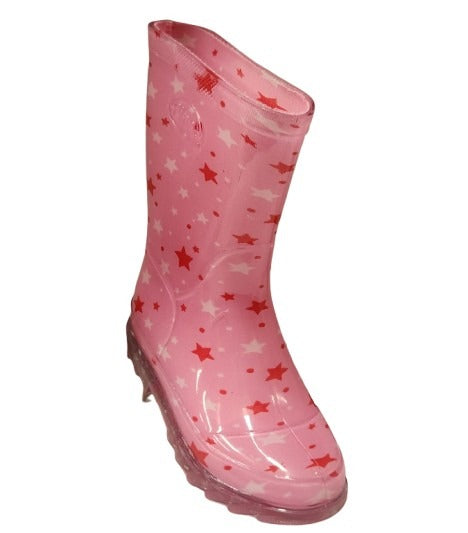 BOTA DE LLUVIA HOPE PULGARCITO ESTRELLAS ROJAS