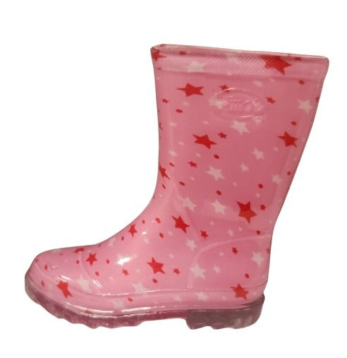 BOTA DE LLUVIA HOPE PULGARCITO ESTRELLAS ROJAS
