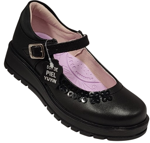 CALZADO ESCOLAR NIÑA YUYIN 26370 NEGRO