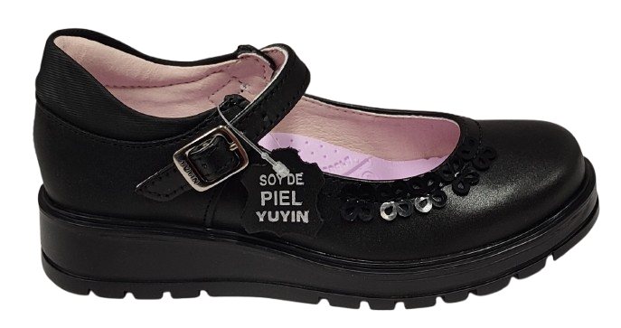 CALZADO ESCOLAR NIÑA YUYIN 26370 NEGRO