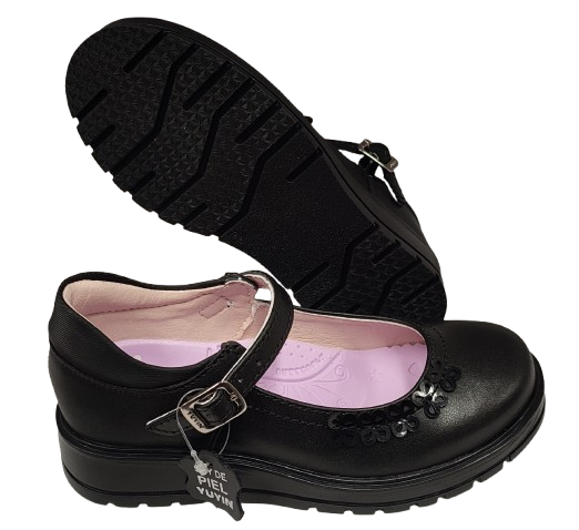 CALZADO ESCOLAR NIÑA YUYIN 26370 NEGRO