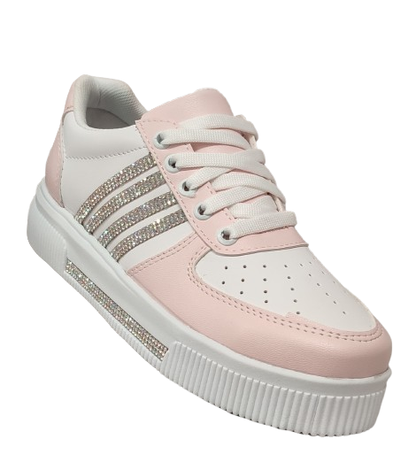 TENIS CASUAL LADY ANACLETA 8106 BLANCO/ROSA