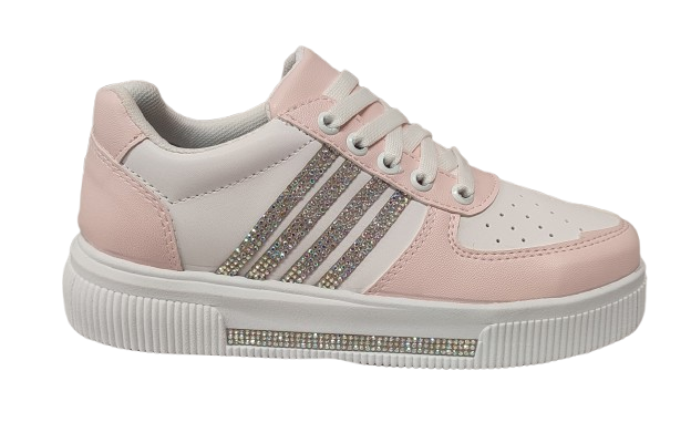 TENIS CASUAL LADY ANACLETA 8106 BLANCO/ROSA