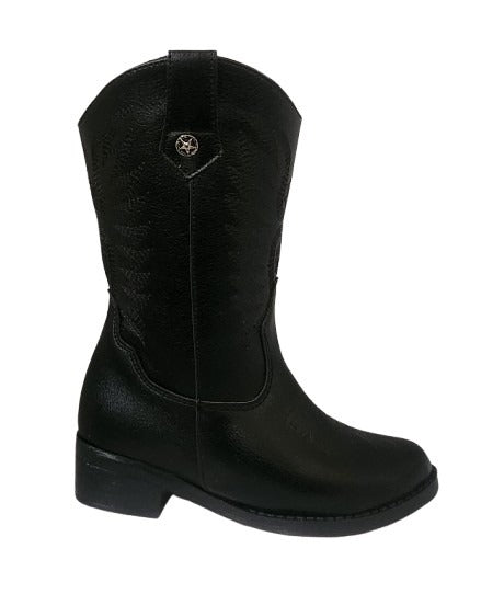 BOTA VAQUERA NIÑA MIRLO 907 NEGRO