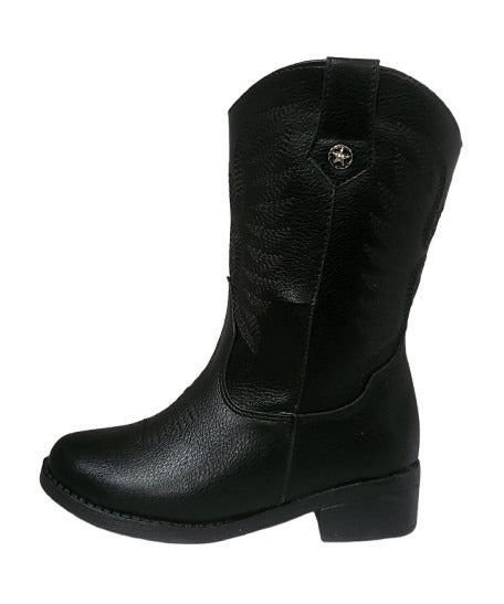 BOTA VAQUERA NIÑA MIRLO 907 NEGRO